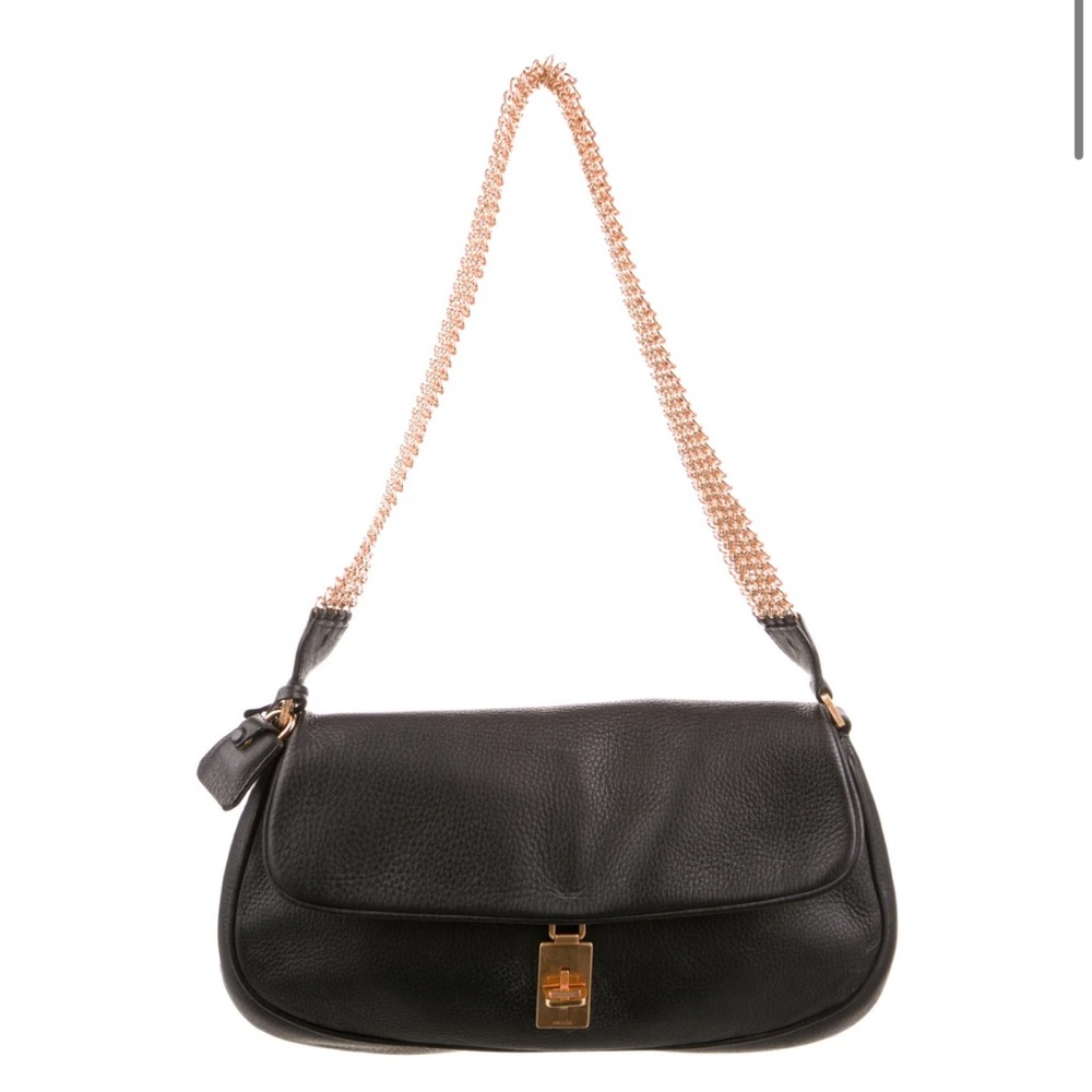 Prada leather shoulder bag